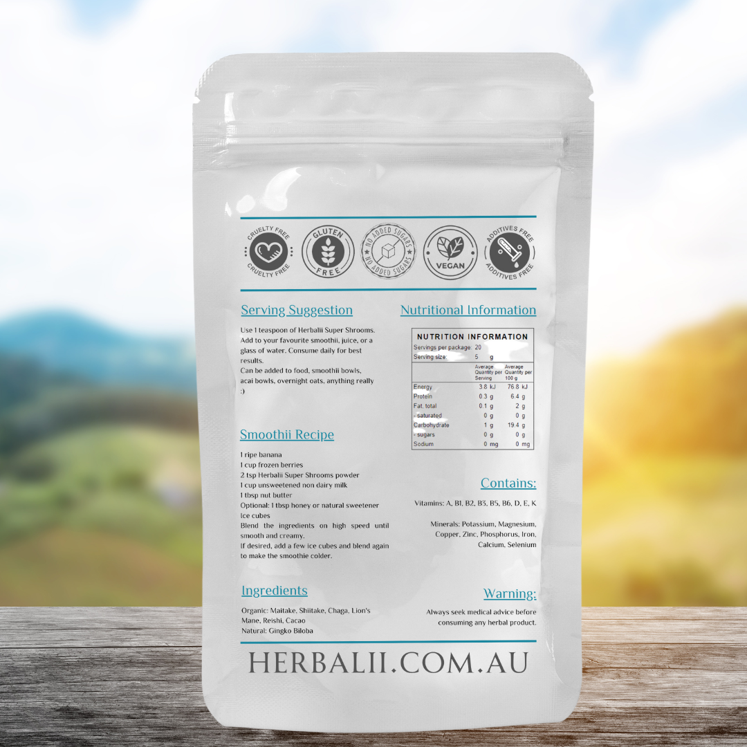 Shroom Super Powder Blend - Brain Boost 100g - Image 4
