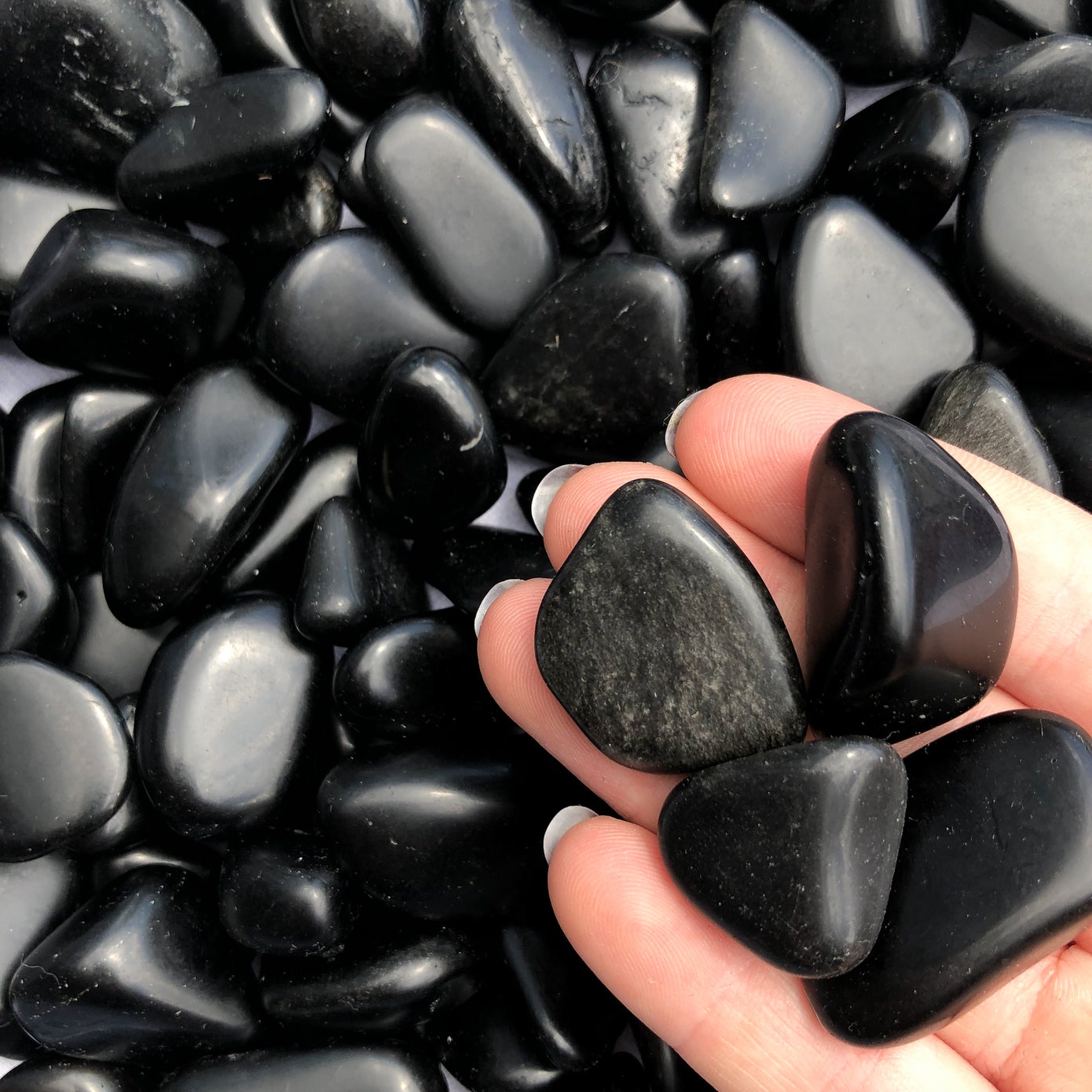 Black Obsidian Tumbled Stones