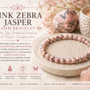 Pink Zebra Jasper 6mm Bracelet